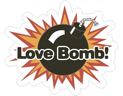  Sticker Decorativo de Vinilo Troquelado Love Bomb pegatinas de enamorados, pegatinas love, pegatina corazones colores, pegatinas con corazones 01000