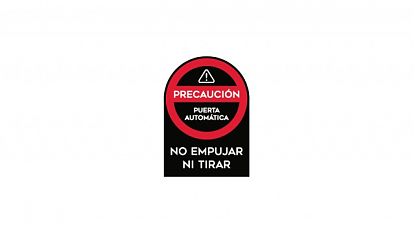 Vinilo Adhesivo para Puertas Automáticas: Comunicación Clara para un Tránsito Seguro 09326