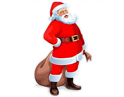  Sticker de Vinilo Troquelado Adorno Navidad Papá Noel - Santa Claus 3  0928