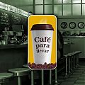  CAFÉ PARA LLEVAR - Comprar vinilo adhesivo impreso para cristales y paredes - café para llevar 06905