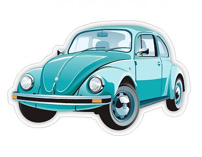  Sticker adhesivo de Vinilo  Volkswagen Beetle Clásico 2 01023