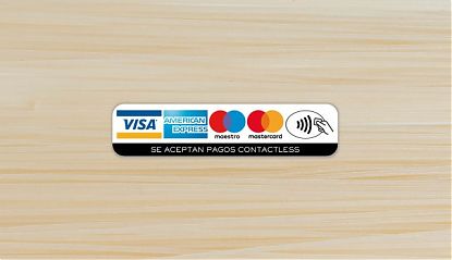  Vinilo adhesivo pago con tarjeta y contactless - Sticker, pegatinas, adhesivos pago con tarjeta 08172
