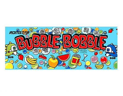  Pegatina impresa sobre vinilo arcade Bubble Bobble vinilos arcade bartop, vinilo consola arcade, vinilos maquinas arcade 03951