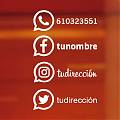 Vinilo decorativo personalizado redes sociales, WhatsApp + Facebook + Instagram + Twitter 05200