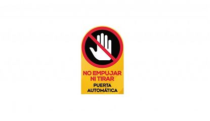 Vinilo Adhesivo Informativo para Puertas Automáticas – Evita Confusiones y Protege tu Acceso 09414