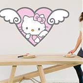Nuevos stickers de vinilo sobre la Hello Kitty, la mejor decoración infantil para las niñas.