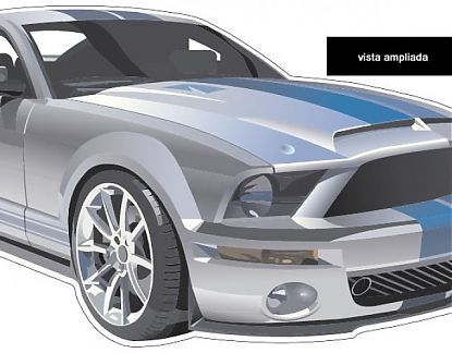  Sticker adhesivo de Vinilo  Ford Mustang 0427