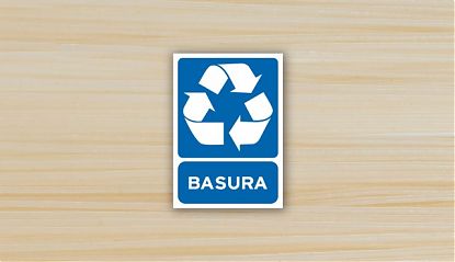  Adhesivos reciclaje de basura - Pegatinas de Reciclaje para Cubos de Basura 08107