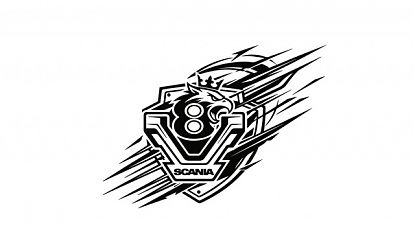 Vinilo Scania V8 | Vinilo de Corte para Camión | Diseño Deportivo 010003