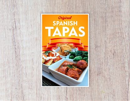  SPANISH TAPAS - Vinilo adhesivo bares y negocios de hostelería en poblaciones turísticas de España 07761