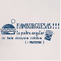  Vinilo decorativo de texto “Hamburguesas, la piedra angular de todo desayuno nutritivo”. (Pulp Fiction) 05362