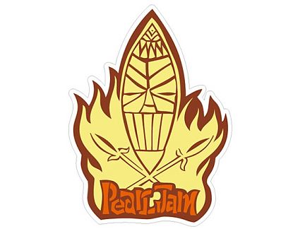 Sticker adhesivo de vinilo Pearl Jam Tiki God 01678