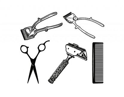  Pack de vinilos adhesivos para decoración de barberías, peluquerías y barber shops  05577