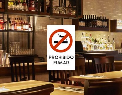  Vinilo adhesivo para bares, restaurantes y negocios de hostelería prohibido fumar 05800