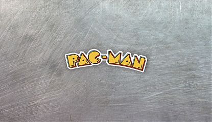  Vinilo adhesivo troquelado de alta calidad con el emblemático logo de PAC-MAN: ¡Decora con estilo y nostalgia! 08754