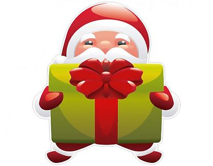  Vinilo Decorativo Tema Navidad Papá Noel - Santa Claus 4 Pegatinas de Navidad grandes 0610