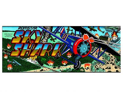  Marquesina recreativa arcade impresa en vinilo Sky Shark vinilos para maquina arcade, vinilos recreativa, vinilos bartop comprar 04014