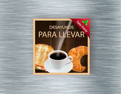  Vinilo decorativo a modo de cartel para cafeterías y bares DESAYUNOS PARA LLEVAR - TAKE AWAY 07420