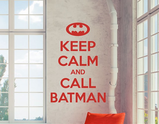 Vinilo Frases Divertidas "Keep calm and call Batman"