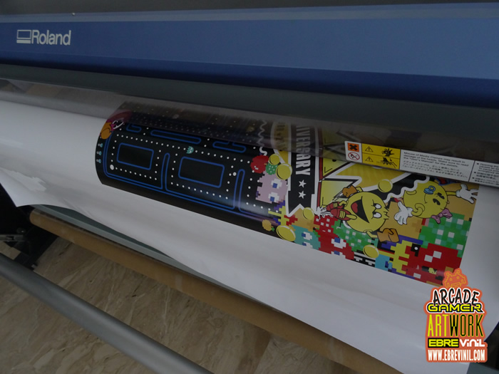 Decoraciones impresas pac man pacaman 25 aniversario para máquina recreativa bartop