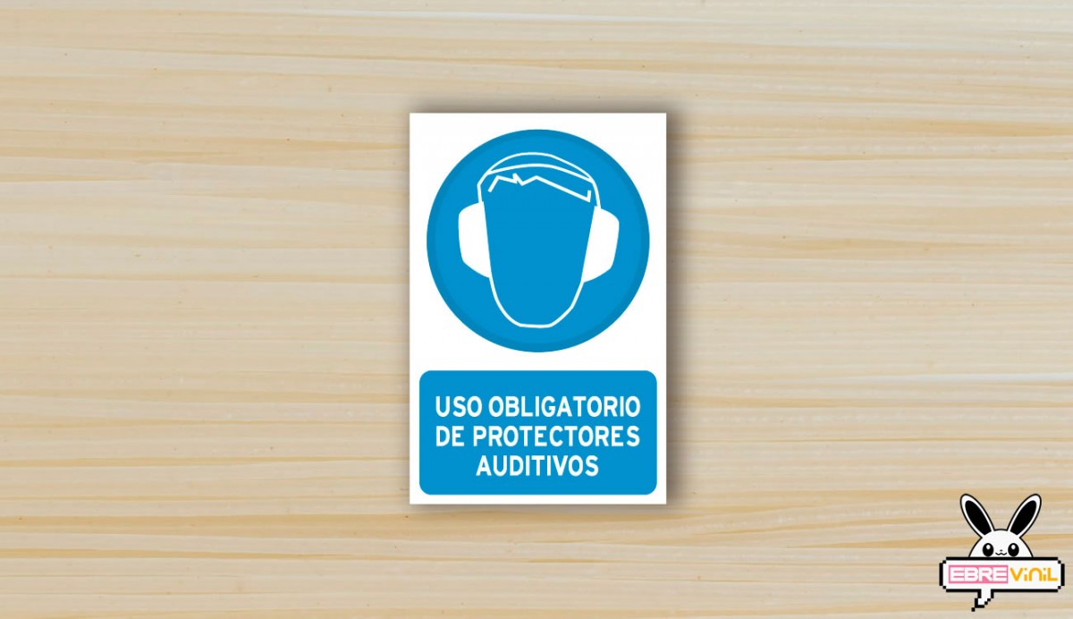 adhesivo uso obligatorio de protectores auditivos