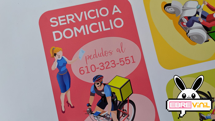 adhesivo personalizado comida a domicilio