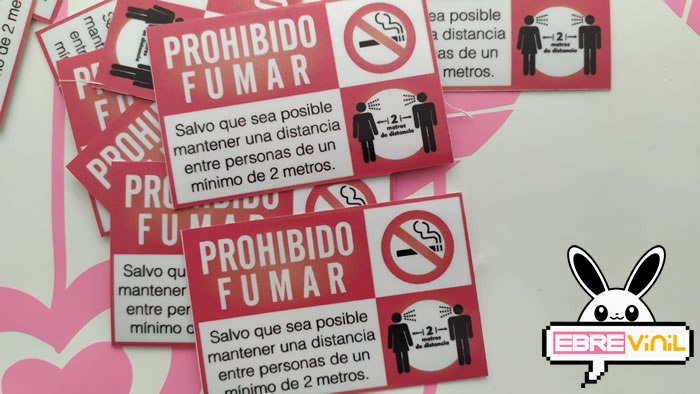 adhesivos prohibido fumar coronavirus