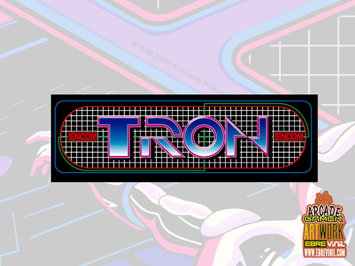 comprar vinilos arcade TRON, pedestal bartop TRON, metacrilato bartop TRON