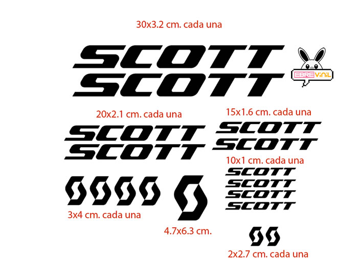 pegatinas vinilo bicicletas scott