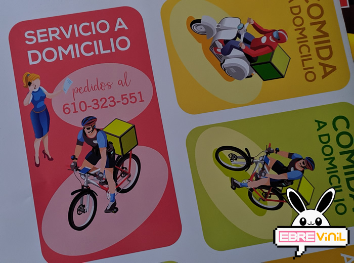 comprar vinilo adhesivo personalizado comida a domicilio