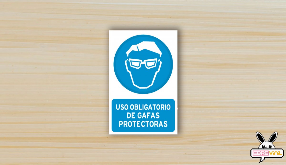 Señal uso obligatorio gafas protectoras