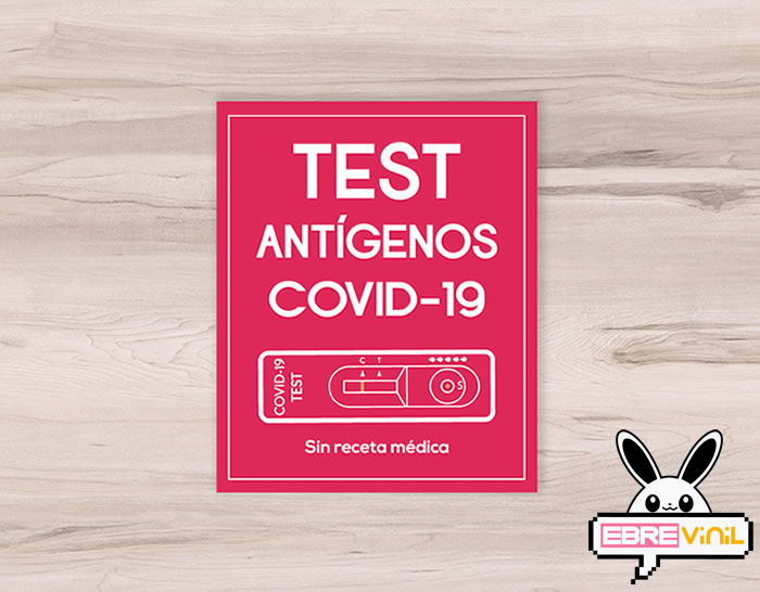 vinilo decorativo farmacias test antígenos covid-19