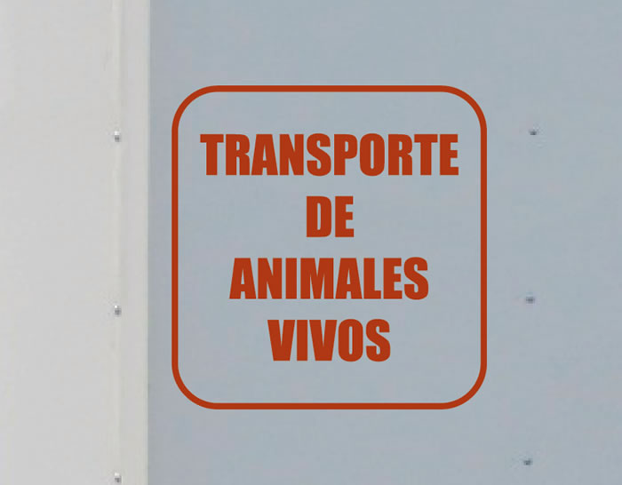 vinilo pegatina Transporte de animales vivos