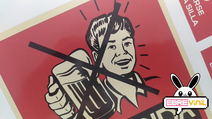 vinilo cartel se prohibe la venta y suministro de bebidas alcohólicas