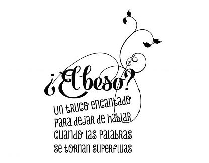  Frases y textos de vinilo ¿el beso? 03566