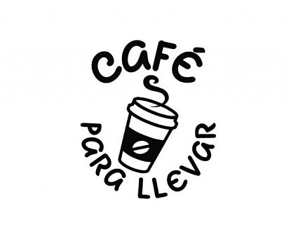  CAFÉ PARA LLEVAR - vinilo adhesivo especial bares y cafeterías 06434