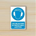  adhesivo uso obligatorio de protectores auditivos - Uso obligatorio Protector auditivo - Señales de obligación 08135