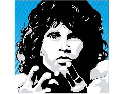  Vinilo Mural Decorativo Jim Morrison Retrato murales vinilo naturaleza, murales y vinilos de ventanas, murales de vinilo para salon 0816