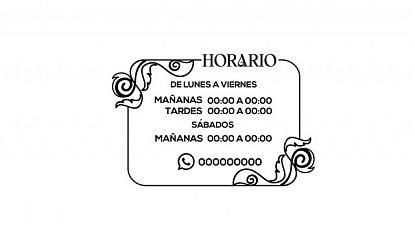  Vinilo Decorativo Horario para Tiendas Personalizado con WhatsApp 09391