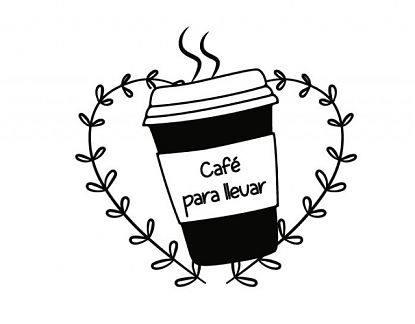  CAFÉ PARA LLEVAR - Vinilo decorativo especial para cafeterías, bares y panaderías - pegatinas, adhesivos, vinilos, stickers 07582
