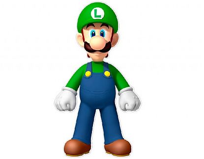  Sticker troquelado  Super Mario 3DS - Luigi 02137