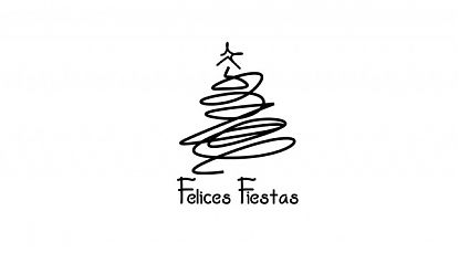  Vinilo Adhesivo Navideño con Árbol Minimalista y Texto “FELICES FIESTAS”: La Decoración Ideal para una Navidad Moderna y Elegante 09200