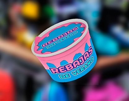  Vinilo decorativo REBAJAS DE VERANO para tiendas y comercios 07031