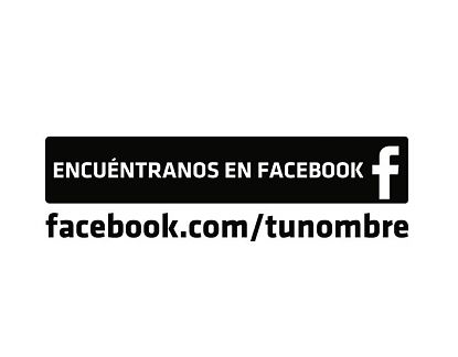 Vinilo Encuéntranos en Facebook para Negocio - QR Personalizado - Corte por Plóter - Fabricado en España - 04791