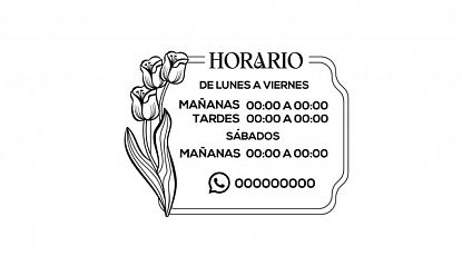  Vinilo Horario Personalizado con WhatsApp para Tiendas y Negocios 09392