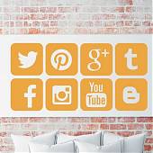 Vinilos decorativos personalizados redes sociales: Facebook, Instagram, Pinterest, WhatsApp!