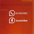  Vinilo Facebook y WhatsApp Personalizado - Corte por Plóter - Usuario y Número a Elegir - Fabricado en España - 05198