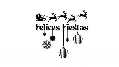  Vinilo Adhesivo Navideño ‘Felices Fiestas’: La Decoración Perfecta para Llenar de Magia los Escaparates en Navidad 09197
