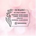  Vinilo Horario Personalizado con WhatsApp para Tiendas y Negocios 09392