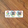  Vinilo adhesivo RESEÑA EN GOOGLE con dos CÓDIGOS QR - Pegatinas de opinión de Google 09773